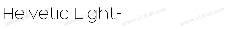 Helvetic Light字体转换